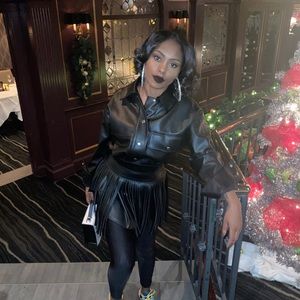 Oversized Leather Shirt from Zara